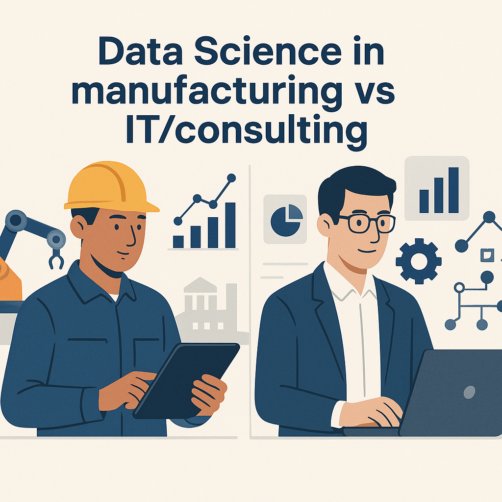Data Science in manufacturing vs IT/consulting